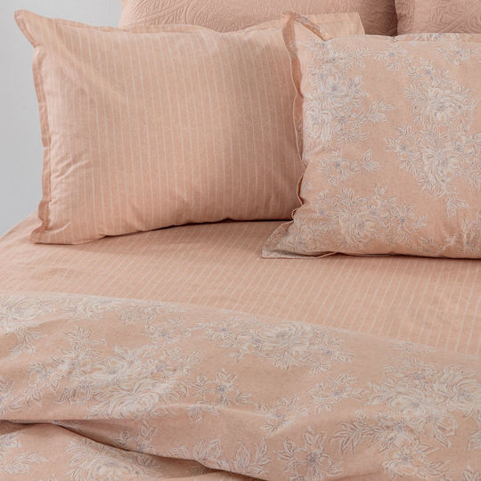 Palamaiki Estella Подредба Чаршафи Кралица 240x260см Корал (4 Бройки)