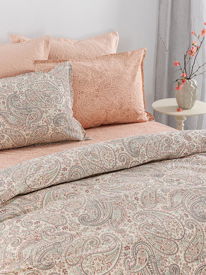 Palamaiki Estella Комплект Чаршафи King Size с Ластик 240x260+32см Многоцветни (4 броя)