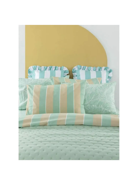Palamaiki City Life Cl201 Super-Double Bed Sheets Set 240x260cm Green (4pcs)