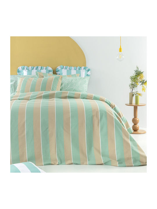 Palamaiki City Life Cl201 Super-Double Bed Sheets Set 240x260cm Green (4pcs)