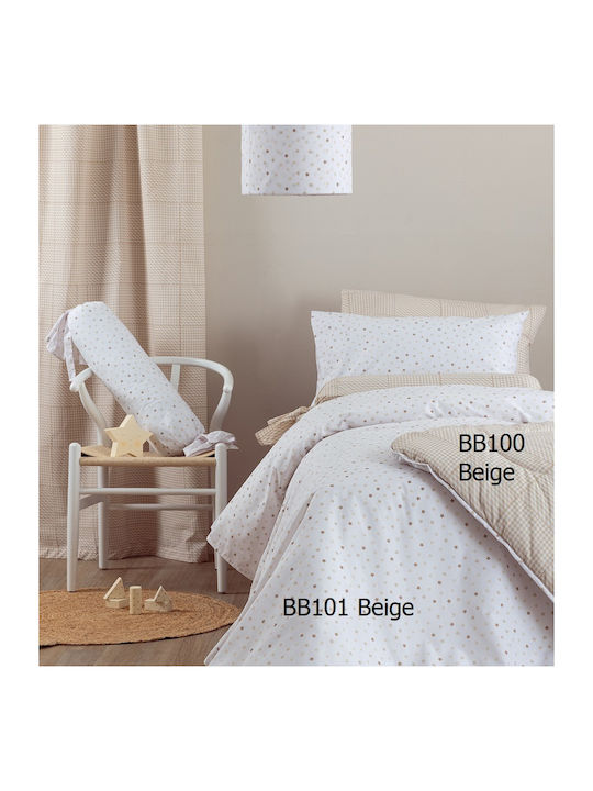 Palamaiki Einzelbettlaken mit Gummibettlaken 110x200+35cm Beige