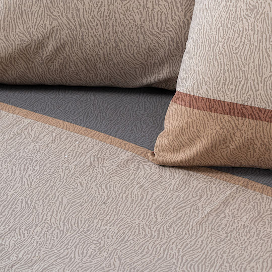 Beauty Home 12565 Double Bed Sheets Set 200x260cm Brown 4 Pieces 12565SEDI