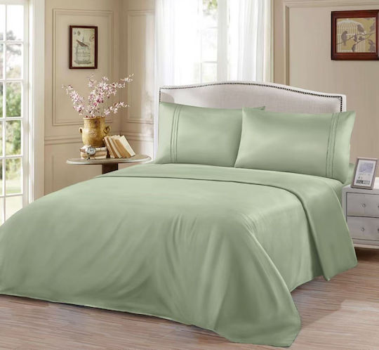 Kraft World Σετ Υπέρδιπλο 4τμχ 220x240εκ. Μέντα
