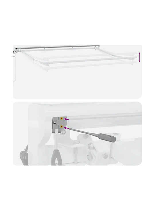 vidaXL Garden Awning Frame with LEDs 2.5x2m