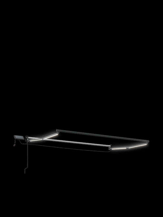 vidaXL Тента Тераса С LED Оранжева 3.5x2m