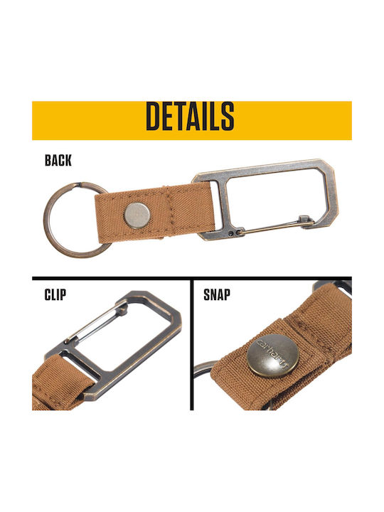 Carhartt Keychain Nylon Duck Key Keeper Carhartt Brown