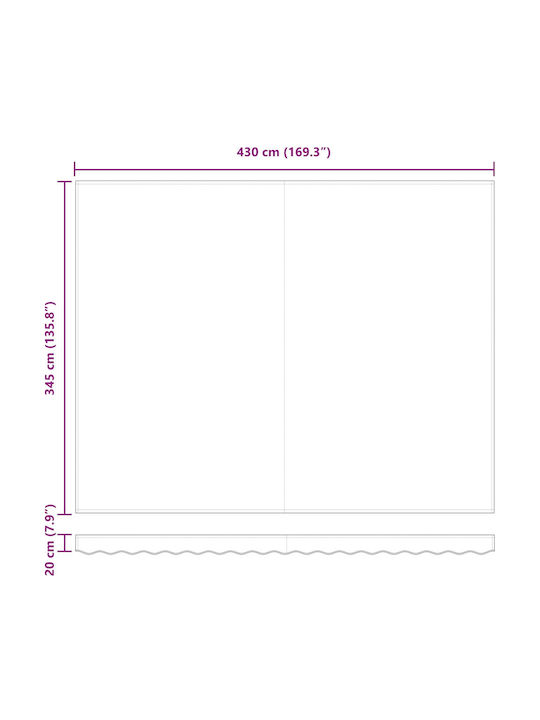 vidaXL Terrace Tent with LEDs Multicolour 4.5x3.5m