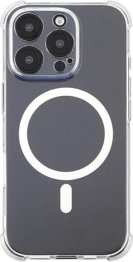 Magsafe Θήκη Σιλικόνης Air Cushion Γωνίες Transparent Apple Iphone 15 Plus