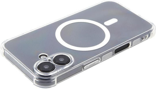 Magsafe Θήκη Σιλικόνης Air Cushion Γωνίες Transparent Apple Iphone 16 Plus
