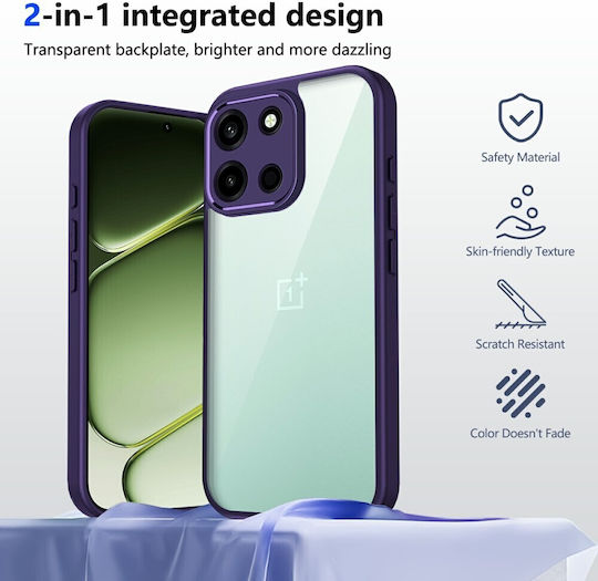 Color Frame Διάφανη Σκληρή Θήκη Purple Oneplus Nord 6 5g