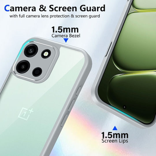 Color Frame Διάφανη Σκληρή Θήκη Light Grey Oneplus Nord 6 5g