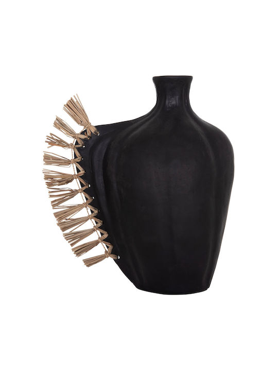 Freebox Decorative Vase Ceramic Black 32x15xHeight 33cm