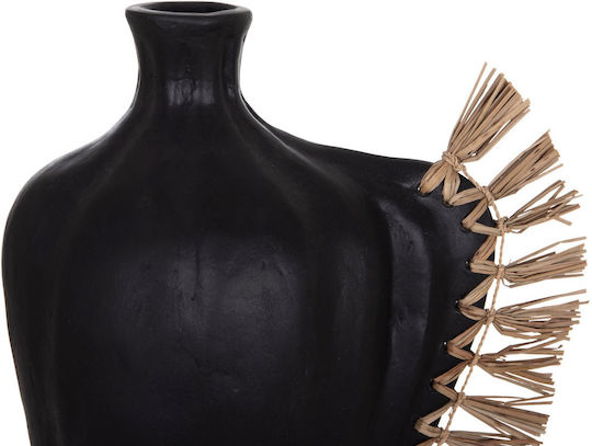 Freebox Decorative Vase Ceramic Black 32x15xHeight 33cm