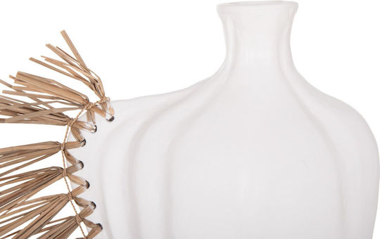 Freebox Decorative Vase Ceramic White 32x15xHeight 33cm