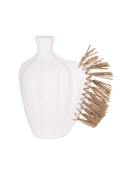 Freebox Decorative Vase Ceramic White 32x15xHeight 33cm