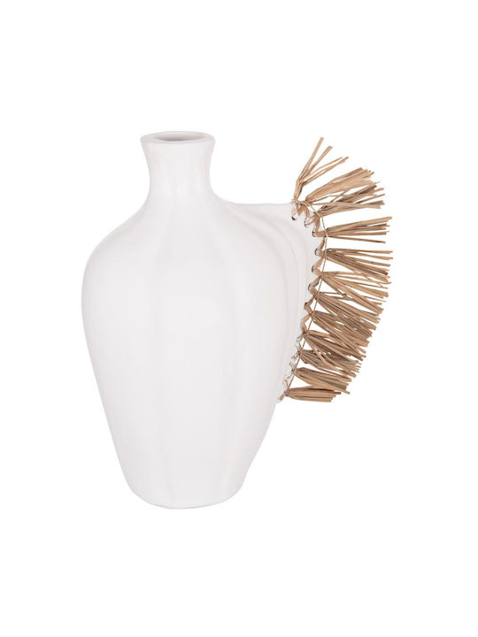 Freebox Decorative Vase Ceramic White 32x15xHeight 33cm