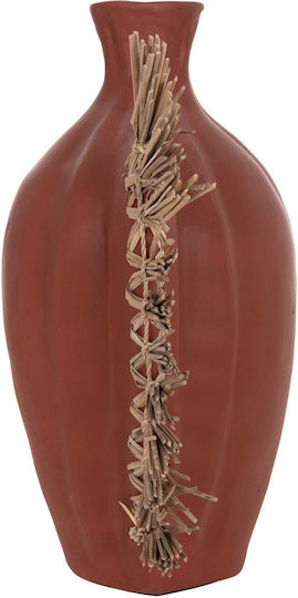 Freebox Decorative Vase Ceramic Orange 32x15xHeight 33cm
