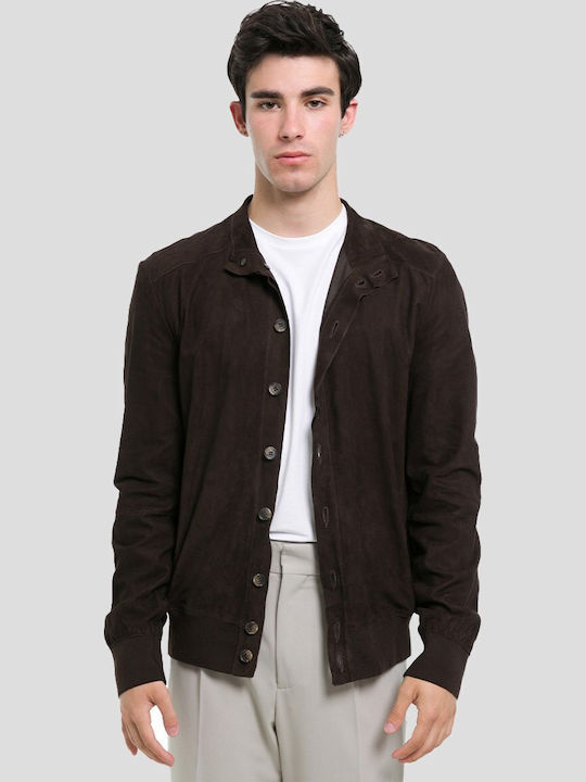 Δερμάτινο Μπουφάν Brown
