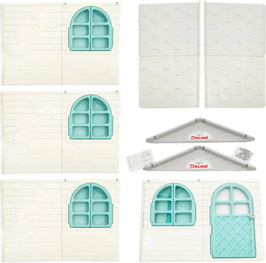 Doloni Căsuță de Joacă pentru Copii Turcoaz 128.5x78x119.5 cm