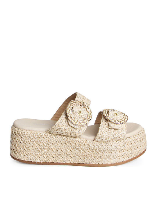 Καλοκαιρινές Γυναικείες Πλατφόρμες Μπεζ