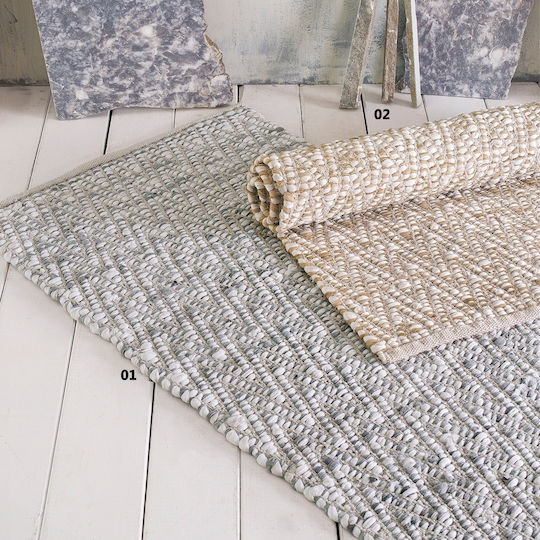 Rythmos Mandel Teppich Rechteckig Sommer Baumwolle 02 Beige