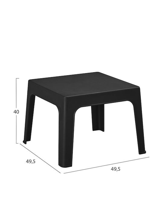 Garten- und Terrassentisch Verpflegung für Kleine Außenräume aus Polypropylen Zusammenklappbar Schwarze 56x56x40cm
