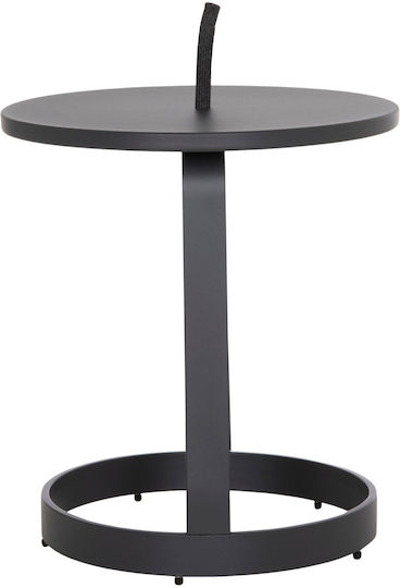 Masă Laterală Pentru Spații Exterioare Mici Din Aluminiu Gri 47x47x53cm