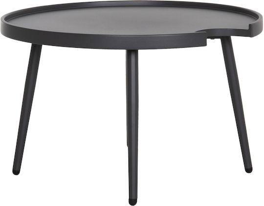 Masă Pentru Spații Exterioare Mici Din Aluminiu Gri 70x70x44cm