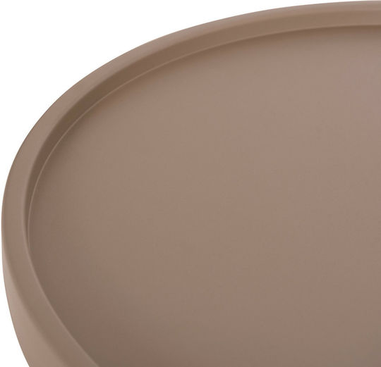 Masă Laterală Pentru Spații Exterioare Mici Din Aluminiu Cappuccino 47x47x53cm