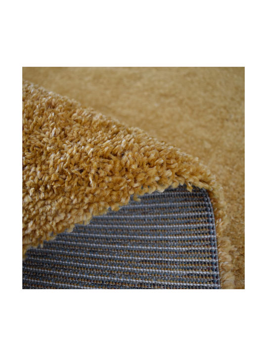 Noelia Living Room Rug Runner Shaggy Yellow 80x150cm
