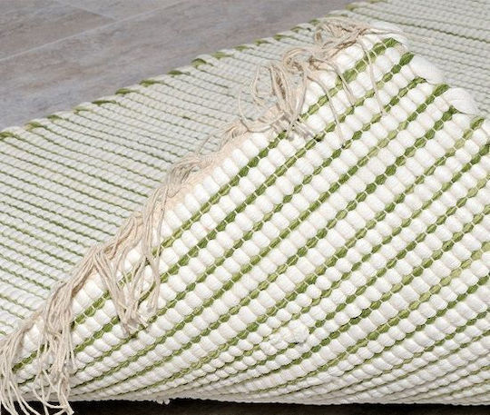 Tzikas Carpets Natura 30160-050 Χαλί Εξωτερικού Χώρου Διάδρομος Βαμβακερό με Κρόσια Light Blue 67x150cm