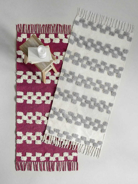 Nima Lark Χαλί Ορθογώνιο Βαμβακερό Γκρι 60x130cm
