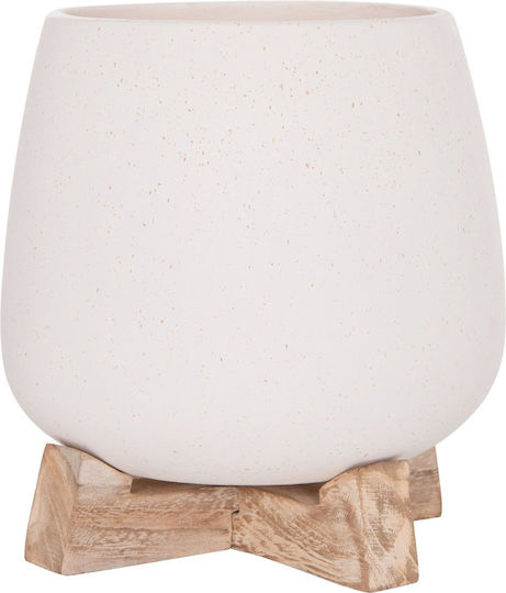 Freebox Wooden White Flower Pot 5x14cm