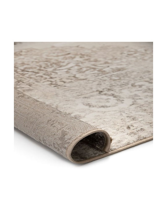Biokarpet Wohnzimmerteppich Gossip 6185a Weiß Vison 67x140