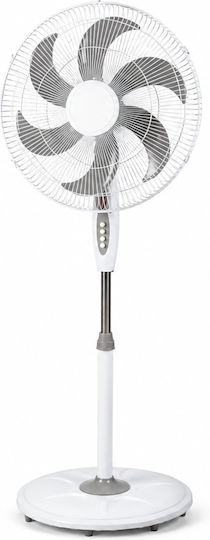 Bakaji Ανεμιστήρας Ορθοστάτης 65W Διαμέτρου 45cm Λευκός