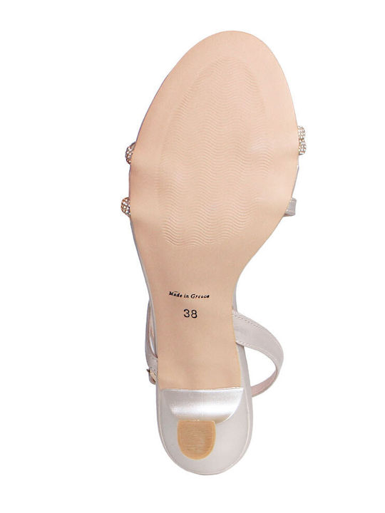 Leder Damen Sandalen Beige