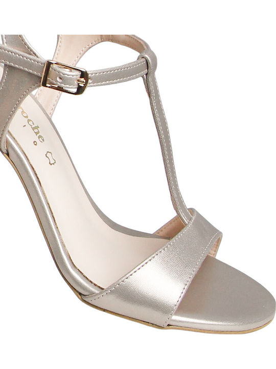 Leder Damen Sandalen Beige