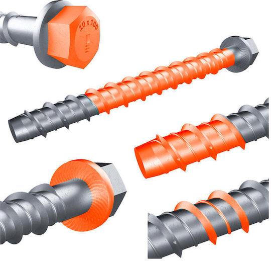 Spap Циментови Болтове Шестоъгълни с Диаметър M6 и Дължина 80mm