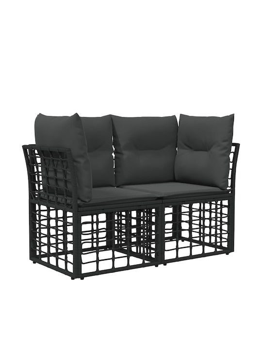 Ecksofa Outdoor Kunststoff mit Kissen