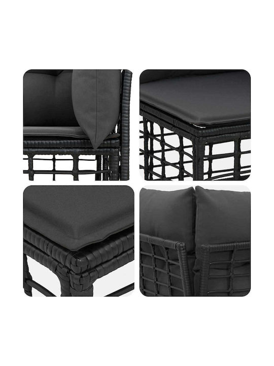 Ecksofa Outdoor Kunststoff mit Kissen