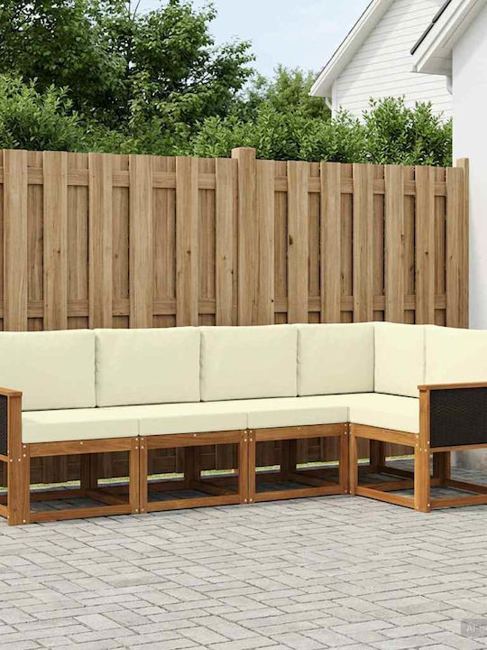 Ecksofa Für Außenbereich Kunststoff Mit Kissen 243x124.5x73cm