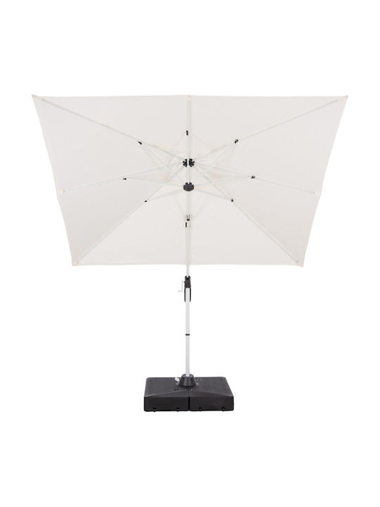 Professional Hanging Circular Aluminum Garden & Terrace Parasol White F2.7m