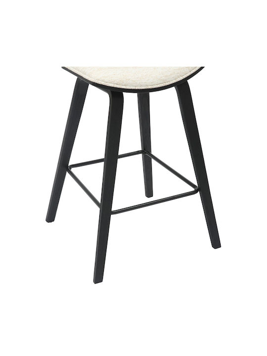 Bar Stool with Backrest Metallic Black