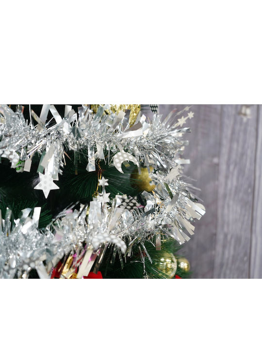 Alista Home Weihnachtsgirlande Kunststoff Silber 9x9cm