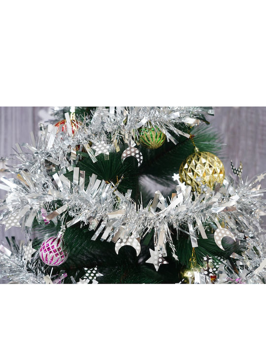 Alista Home Weihnachtsgirlande Kunststoff Silber 9x9cm
