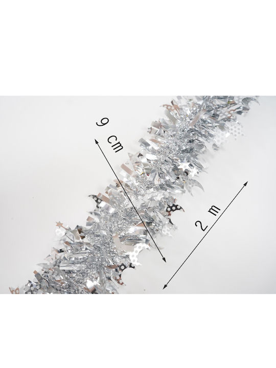 Alista Home Weihnachtsgirlande Kunststoff Silber 9x9cm