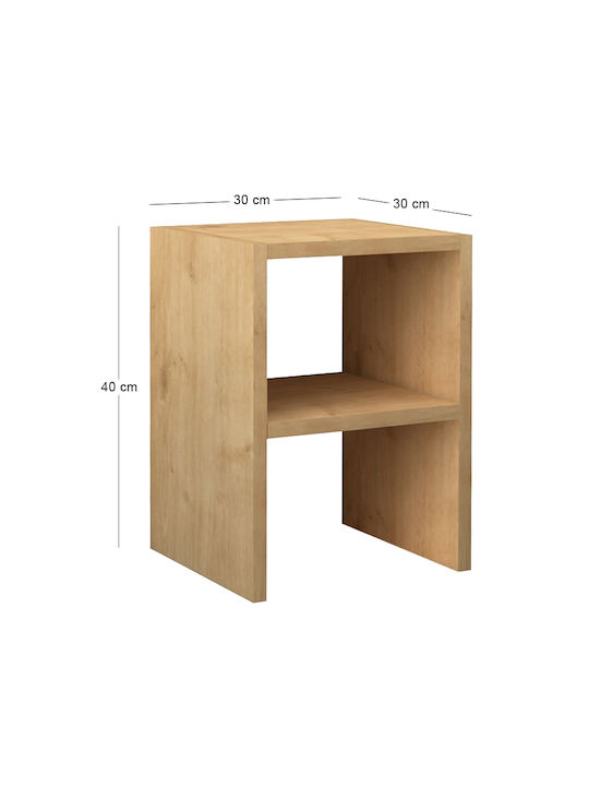 Nachttisch Smile Holz Beige 30x30x40cm