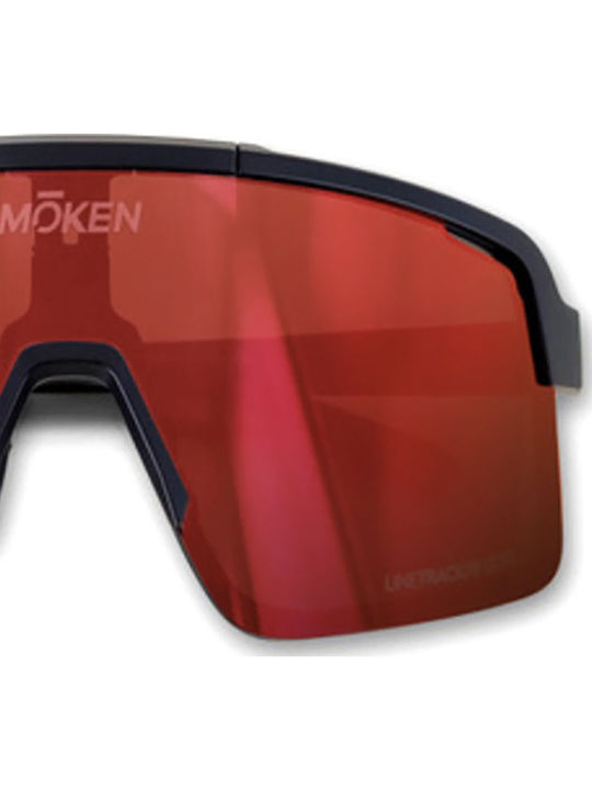 Moken Unisex Sonnenbrillen mit Schwarzem Rahmen MKNH21 BLK-RED