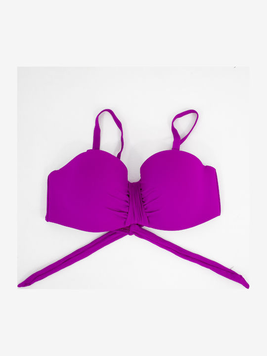 Women's Bikini Strapless Underwire Flirty Purple