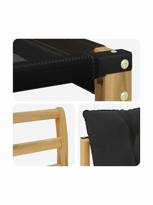 Ecksofa Outdoor Hölzernes mit Kissen 408x250x73cm